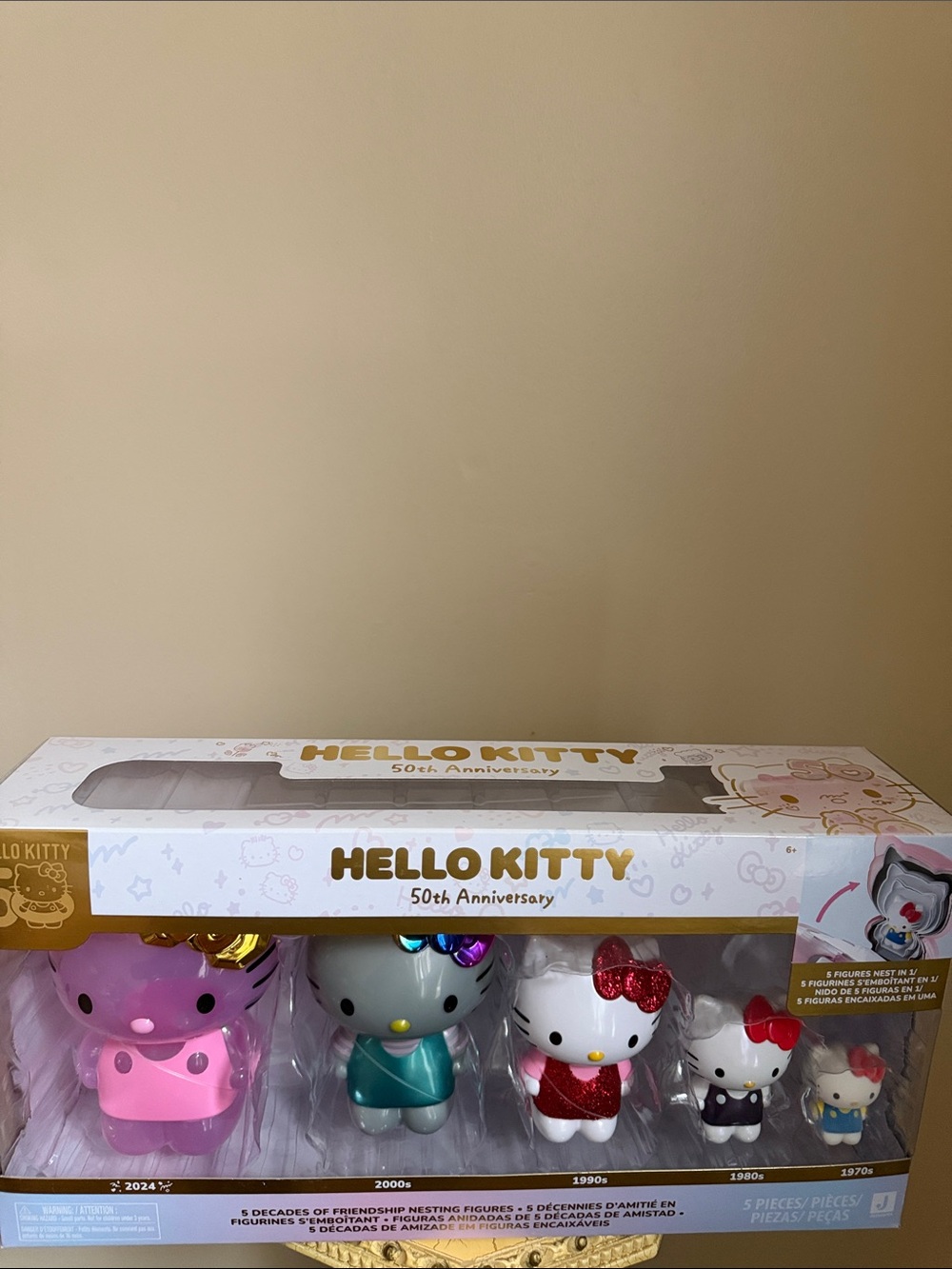 Hello Kitty 50th Anniversary Metallic Figure Set - Multicolor